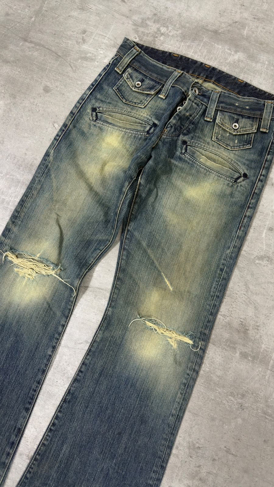 Japanese Washed Bootcut Jeans S-M