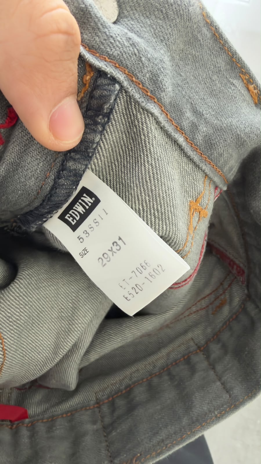 Edwin 503 Japanese Grey Bootcut Jeans (W29 L31)