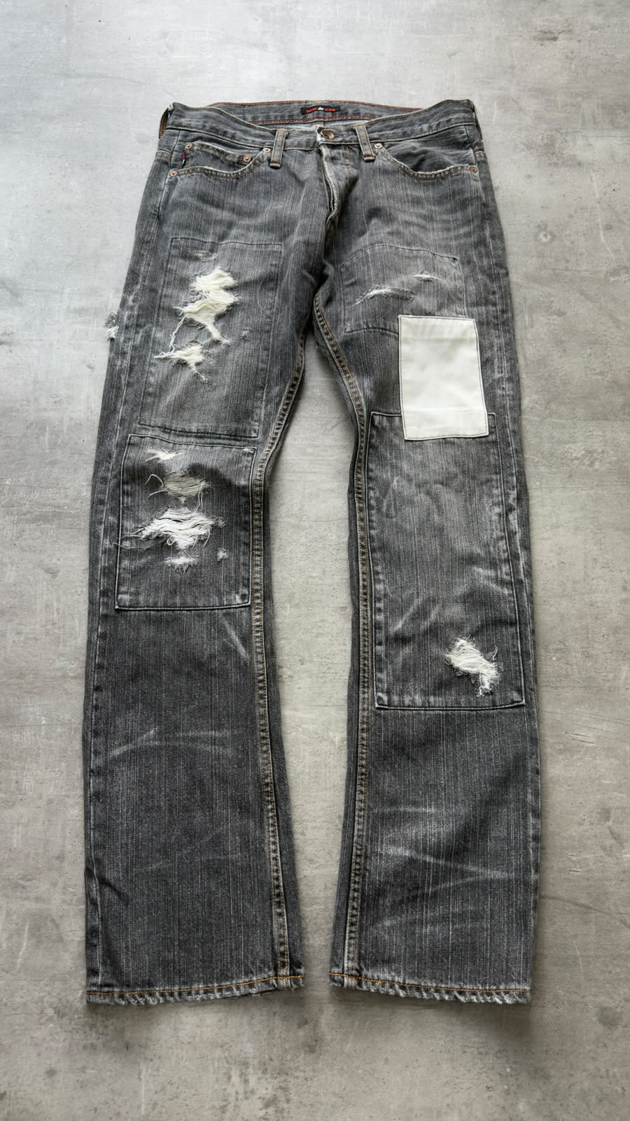 Japanese Grey Distressed Jeans W30