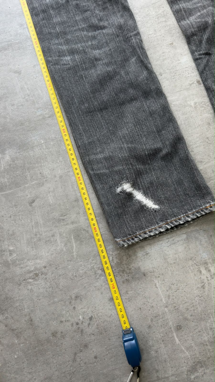 Japanese Grey Distressed Jeans W30