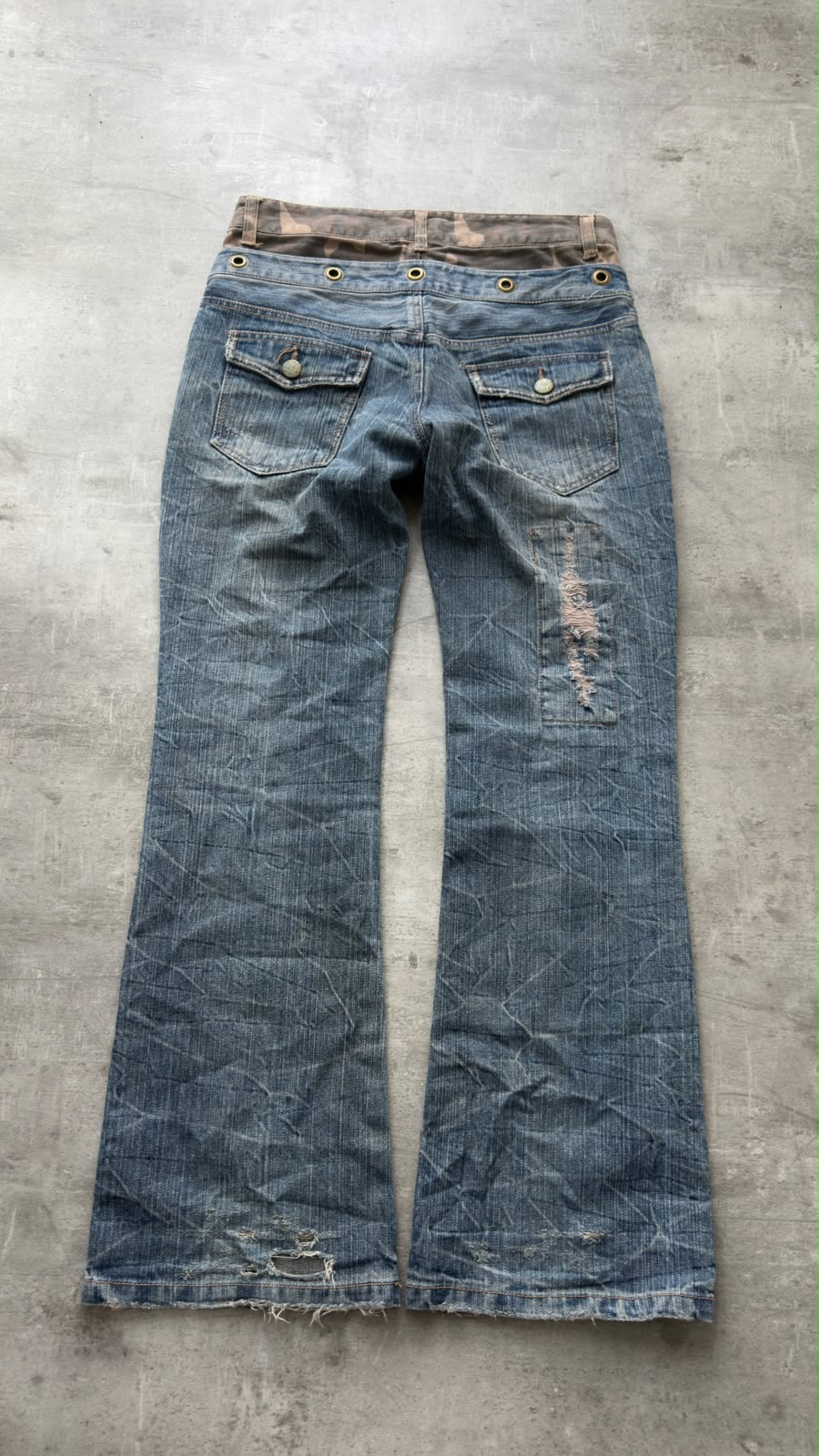 Japanese Washed camo Bootcut W31