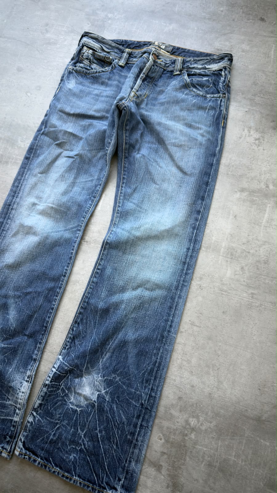 Japanese Washed Bootcut Jeans W33