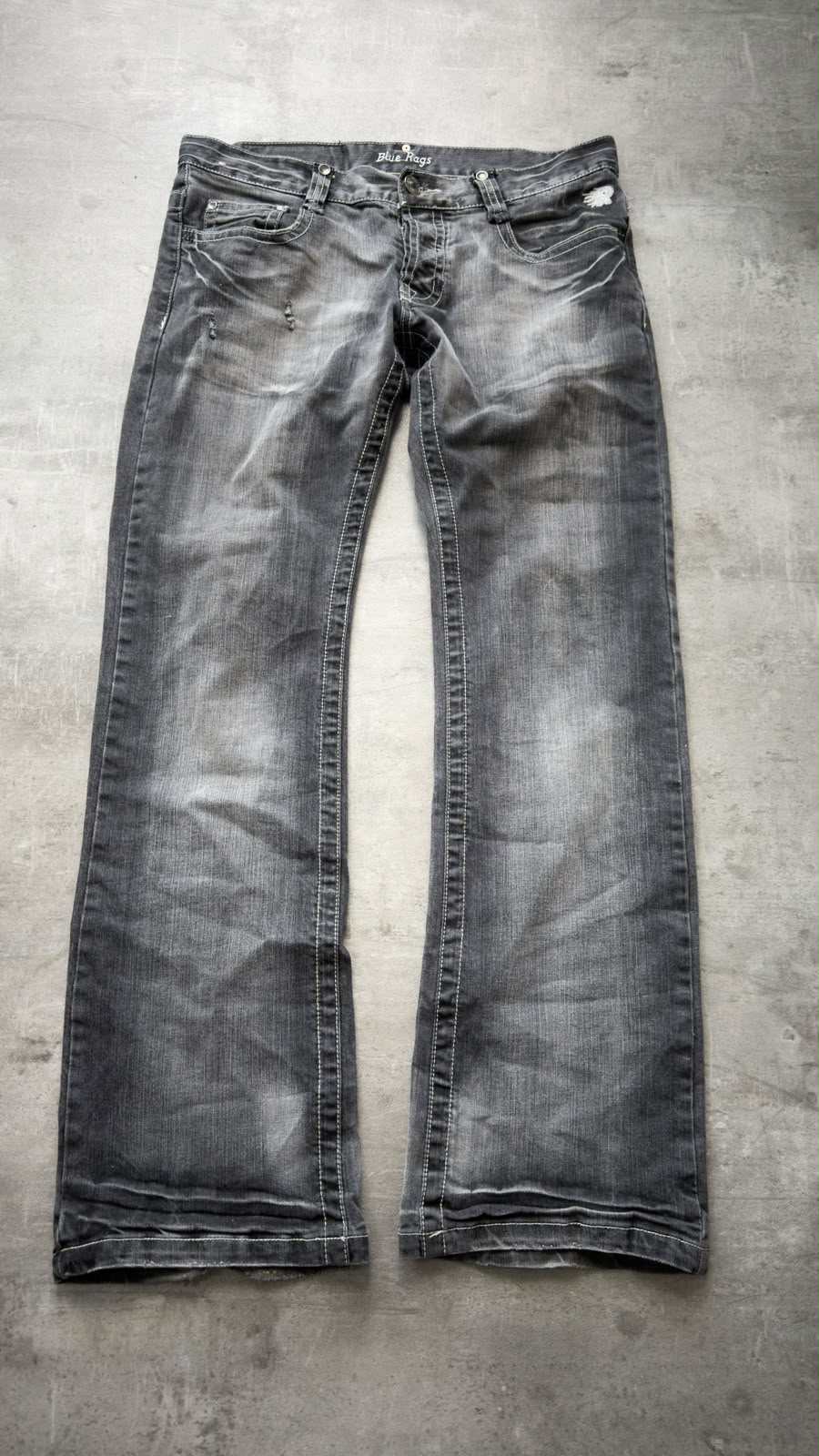 Japanese Washed Grey Bootcut Jeans W33