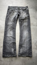 Japanese Washed Grey Bootcut Jeans W33