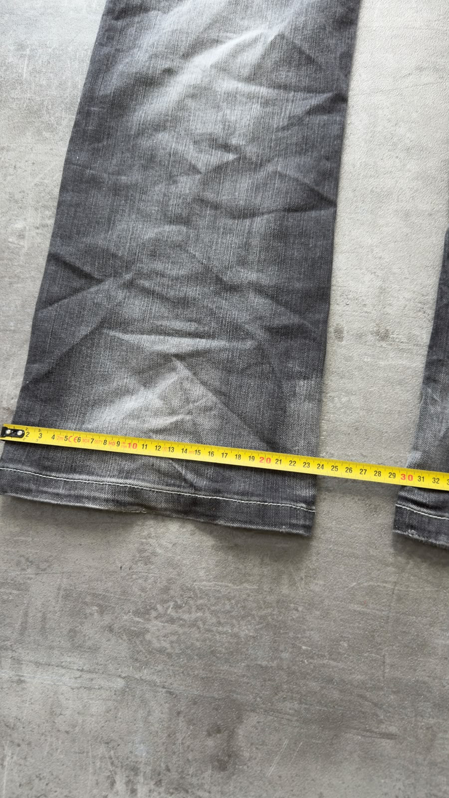 Japanese Washed Grey Bootcut Jeans W33