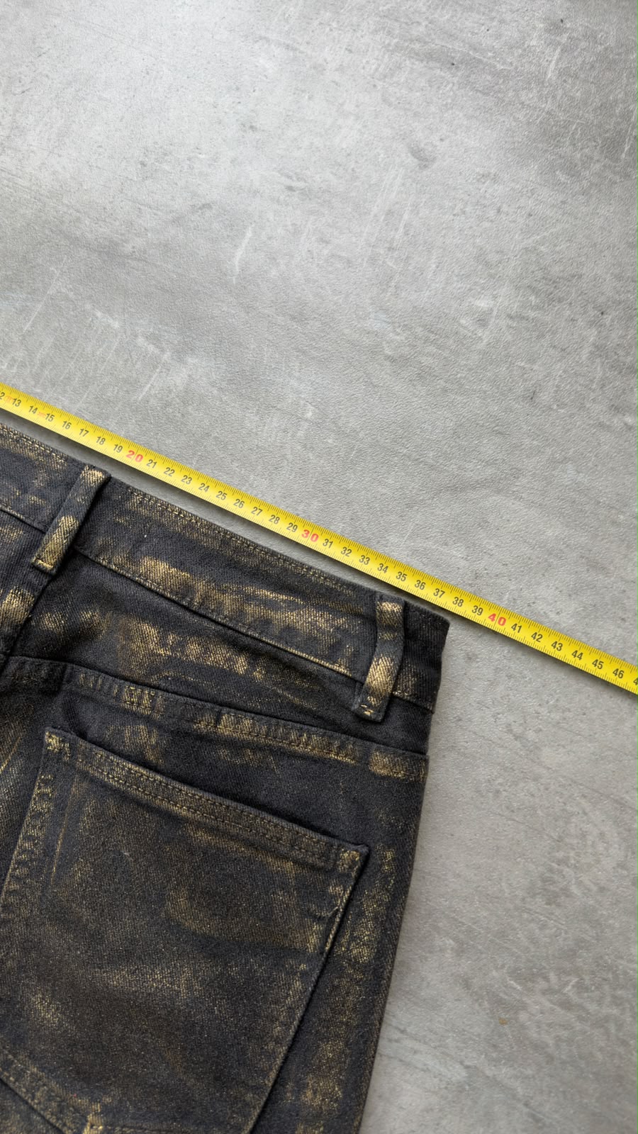 Japanese Gold Waxed Bootcut Jeans W28