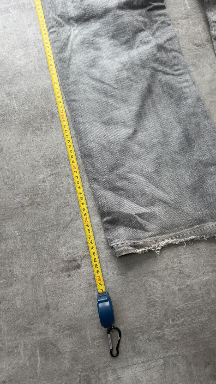 Japanese Washed Bootcut Jeans Grey L